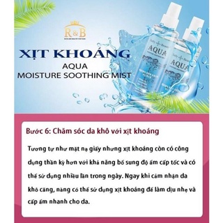 Xịt khoáng aqua moisture soothing mist nhập khẩu hàn quốc