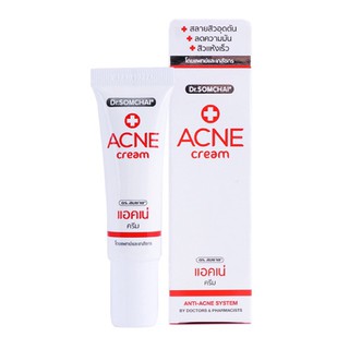 Kem thoa mụn chuyên sâu, thoa 10-15 phút và rửa sạch bằng nước Dr.Somchai Acne Cream 15g
