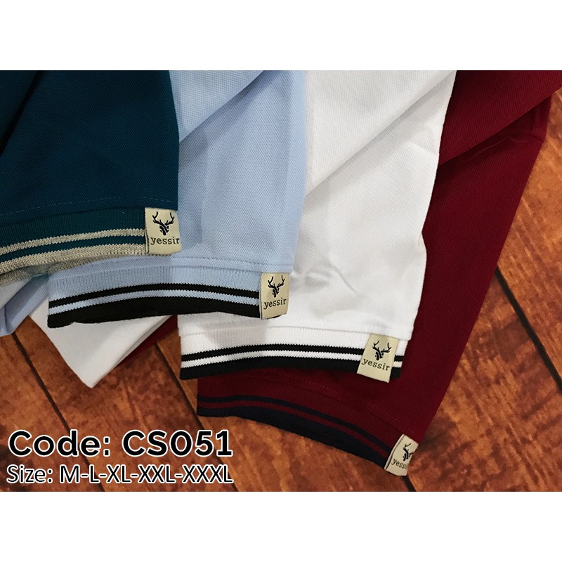 Áo thun nam cổ bẻ Yessir viền tay gồm 9 màu (size M-> XXXL) 051 | BigBuy360 - bigbuy360.vn