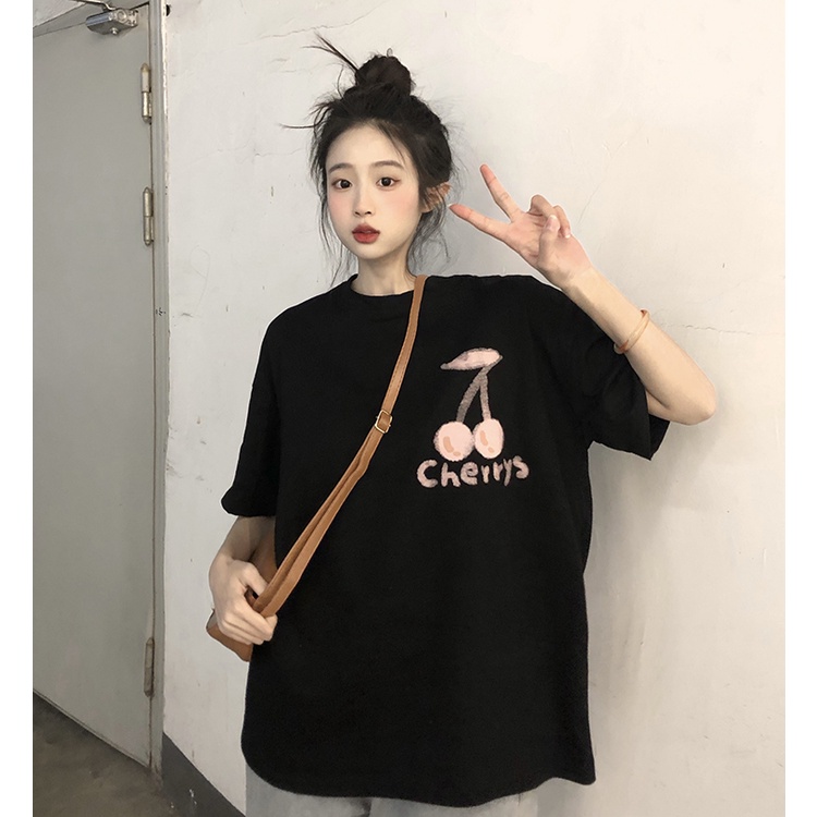 NRVP Áo Thun Nữ Tay Ngắn In Hình Phong Cách Hàn Quốc Thời Trang Mùa Hè 2022