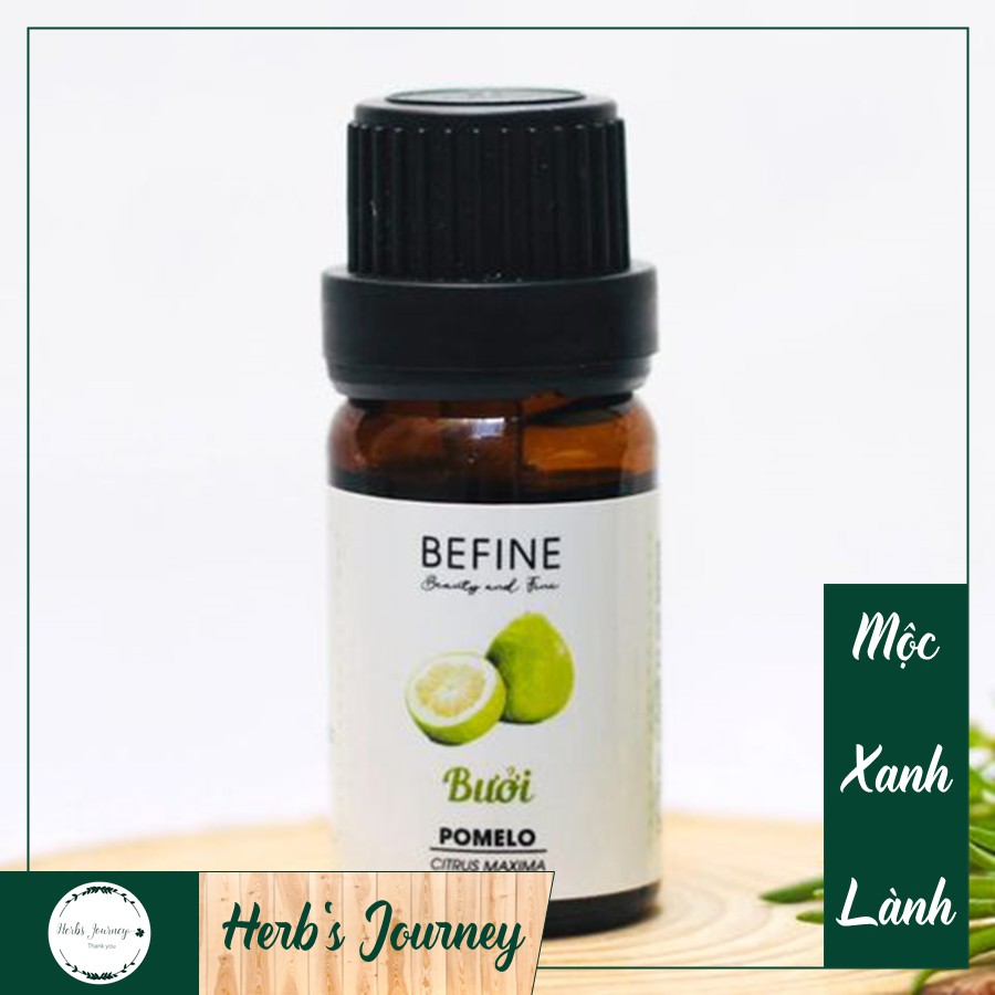 Tinh dầu Vỏ Bưởi cao cấp - BEFINE - Tinh dầu nguyên chất chưng cất tự nhiên - Kích thích mọc tóc, dưỡng tóc, thơm phòng