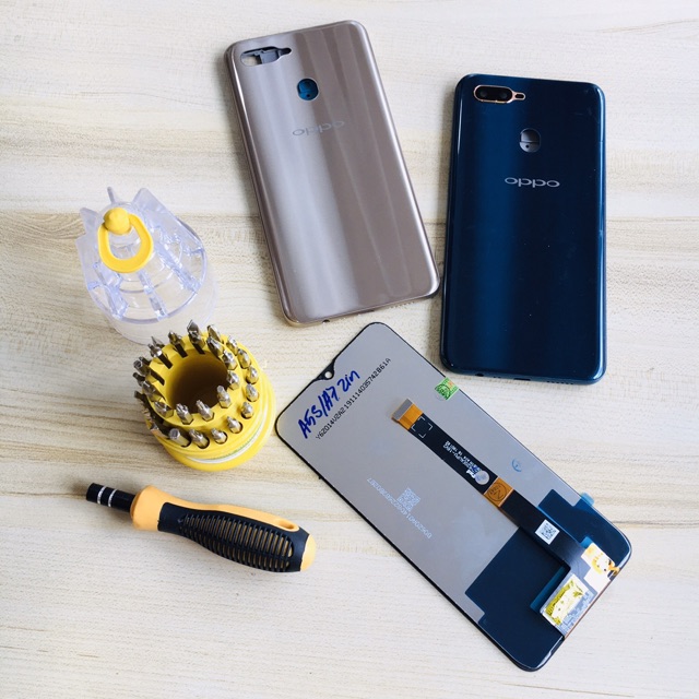 Combo Bộ Vỏ Sườn + Màn Hình Oppo A7 Zin Hàng Cao Cấp (Tặng bộ vít)