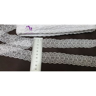 Ruy băng ren trắng bản 3cm
