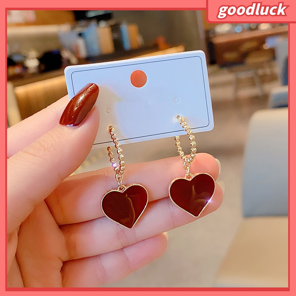 Goodluck| 1 Đôi Khuyên Tai Dài Thắt Nơ Tua Rua Đính Ngọc Trai Giả Vintage Làm Quà Tặng Sinh Nhật