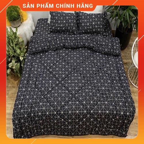 Bộ chăn phao trần bông ga gối 5 món chất liệu cotton poly đồng bộ màu sắc nhã nhặn | BigBuy360 - bigbuy360.vn
