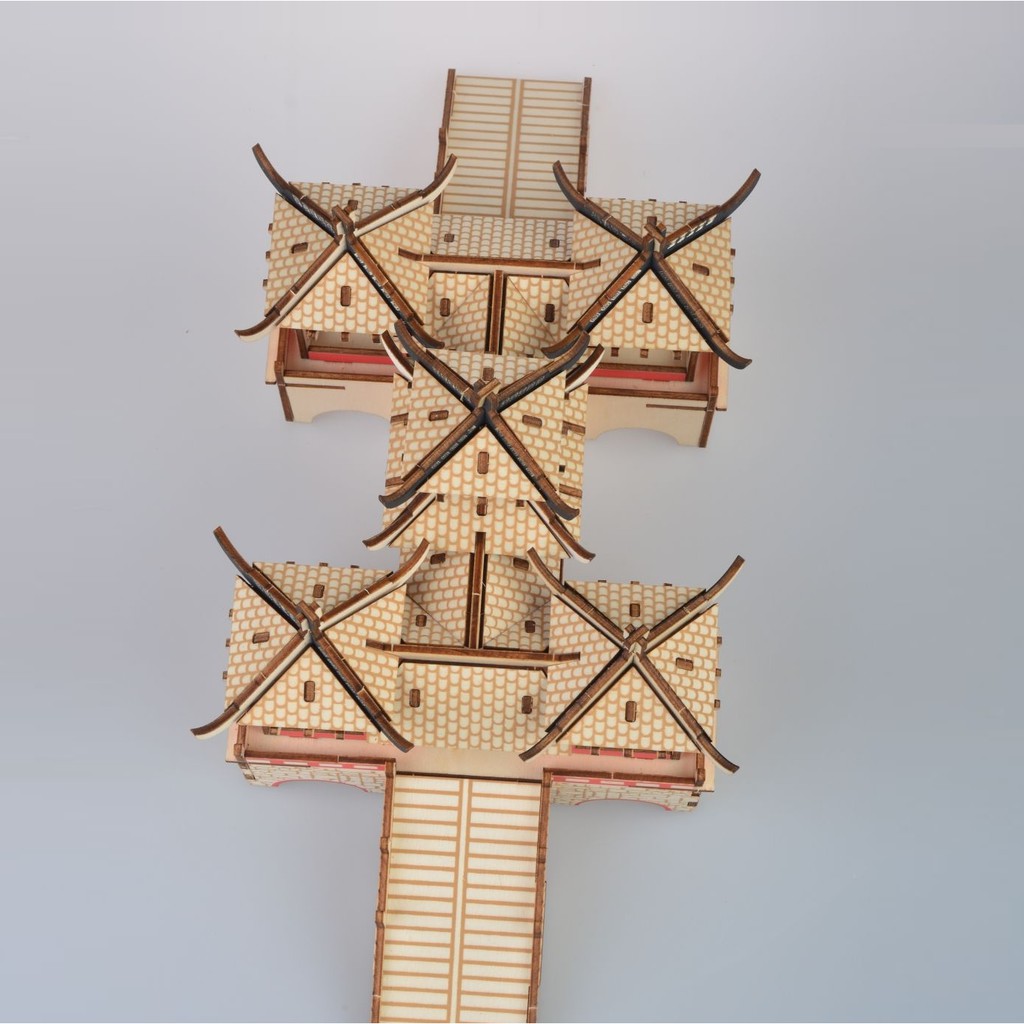 Đồ chơi lắp ráp gỗ 3D Mô hình The Lotus Bridge Laser