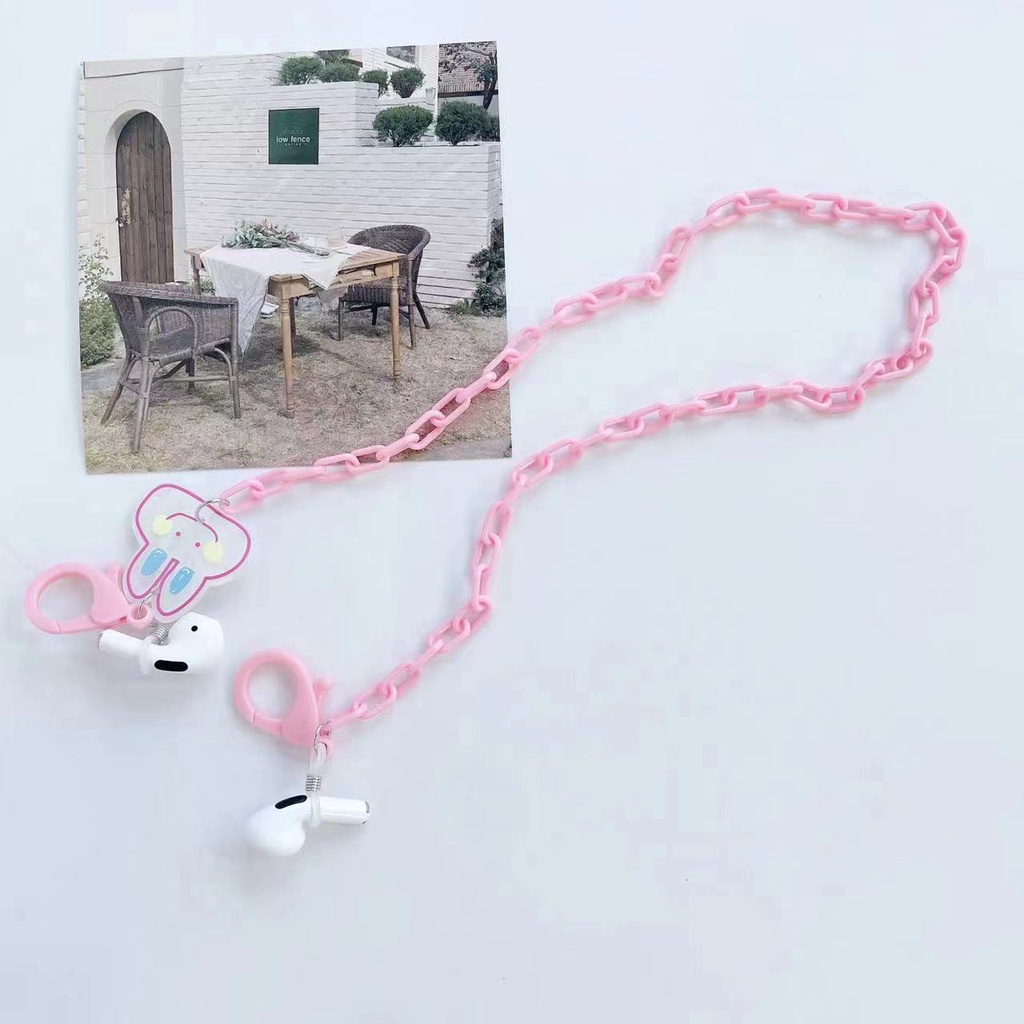 Dây Đeo Mặt Nạ Acrylic Hình Thỏ Hồng Dễ Thương Sáng Tạo