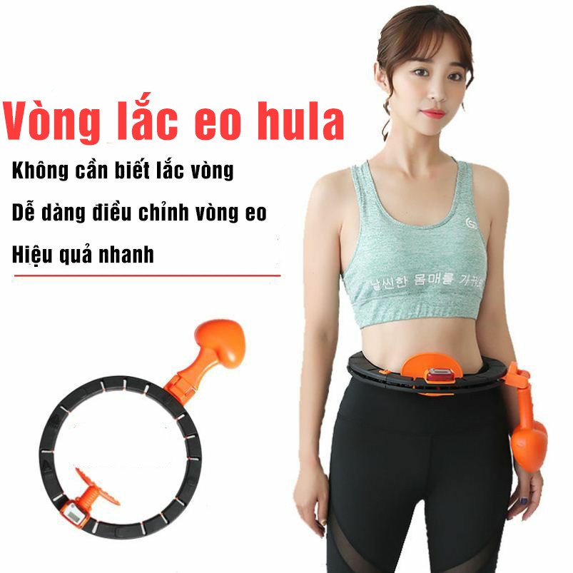 Vòng lắc eo thông minh có đếm số giảm mỡ bụng tự động massa cơ bụng