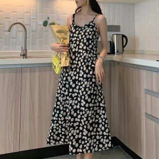 Váy 2 Dây Cúc Họa Mi