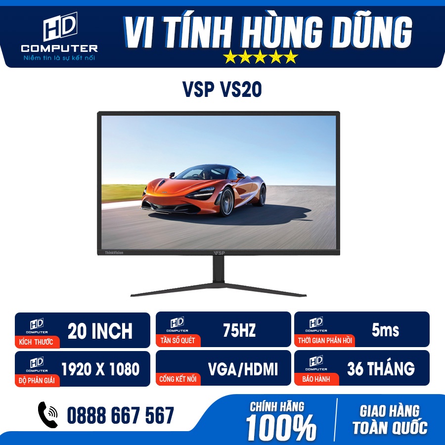 màn hình máy tính 20inch hiệu Philips, AOC, ASUS, VSP, BENQ, DELL...LCD 20inch