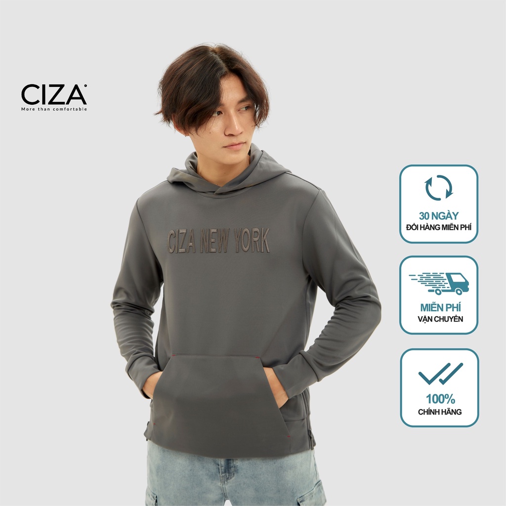 Áo Hoodie Nam Form Rộng Đẹp Co Giãn Chống Nhăn Vải Dày Dặn Giữ Ấm Cơ Thể CIZA NEW YORK ATDR09