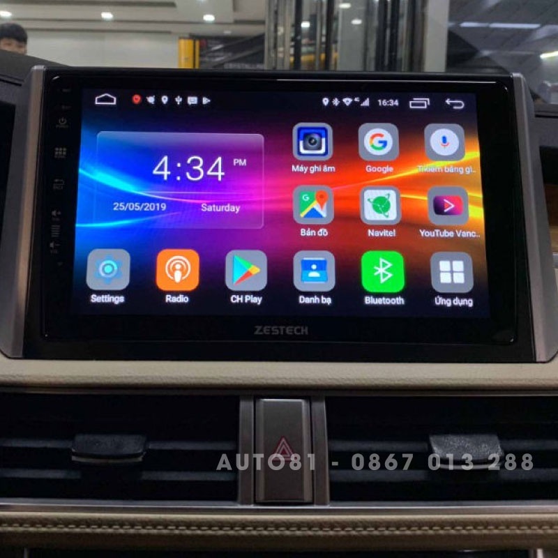 Màn hình android Zestech S500, định vị xe từ xa, check phạt nguội
