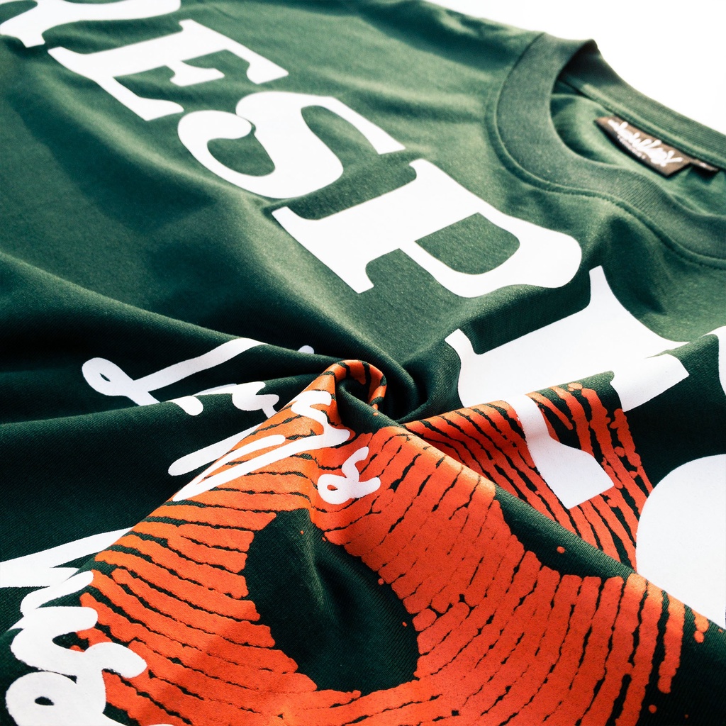 Áo thun Respect Lowkey House - Đen/Xanh