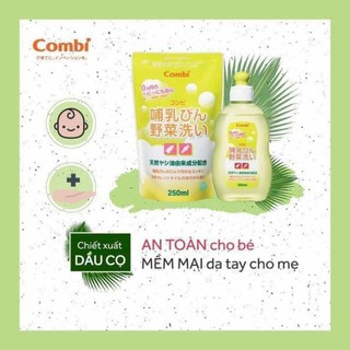 Combo Chai tặng túi dung dịch rửa bình Combi sỉ ib