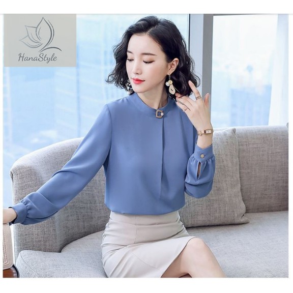 Áo kiểu đính nút Hana HN007