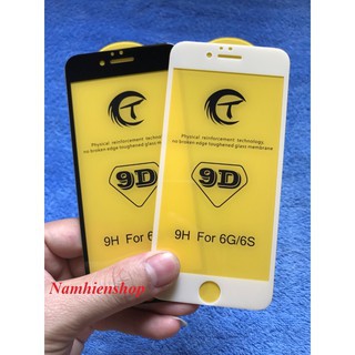 Cường lực iphone 6/6s full keo 9d thế hệ mới tặng miếng lau màn