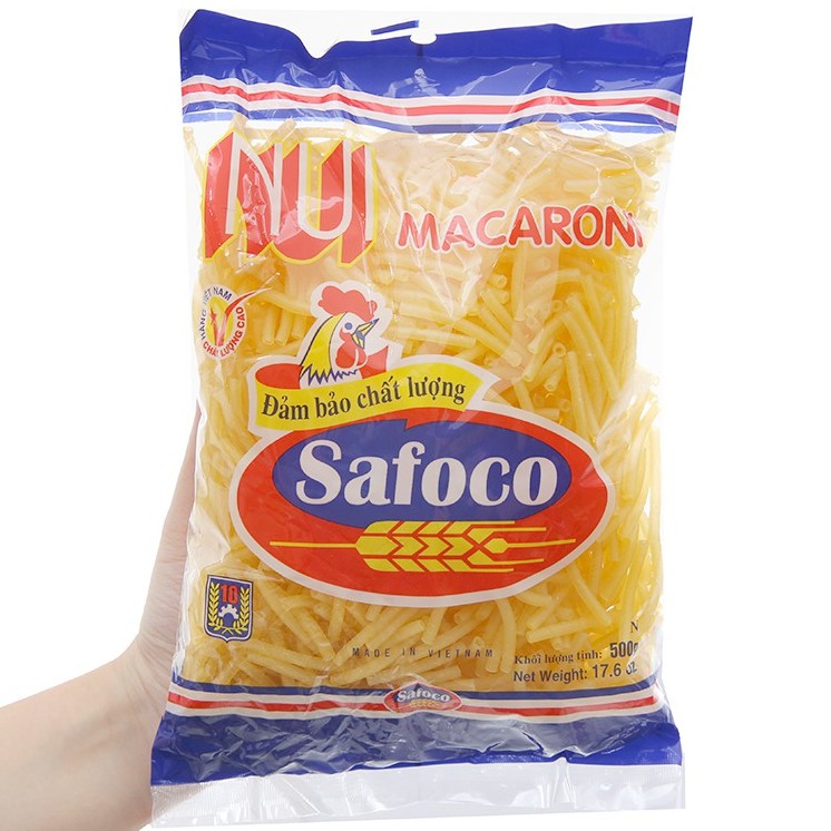 Nui Safoco 500g (Nui sợi nhỏ, rau củ, tôm khô, sao...)