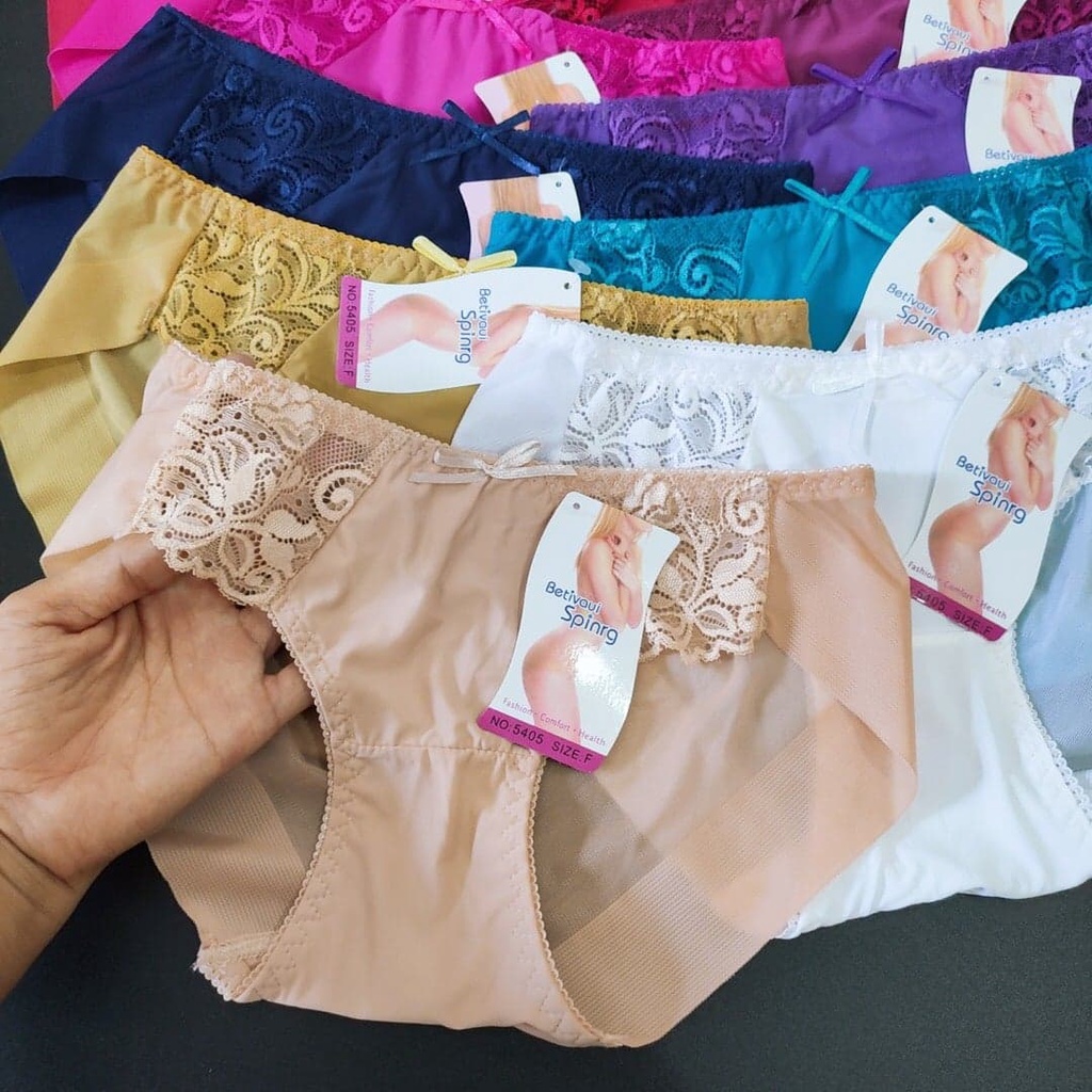 Sỉ 10 Quần lót spring ren sườn siêu nhẹ VNXK 5405