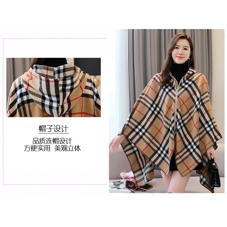 Áo Choàng Len Có Mũ Plus Size | BigBuy360 - bigbuy360.vn