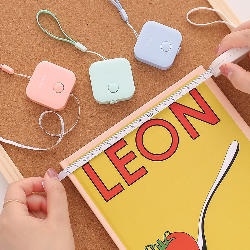 Deli Thước Dây Mini 1.5m Mềm Mại Màu Kẹo Dùng Đo Quần Áo