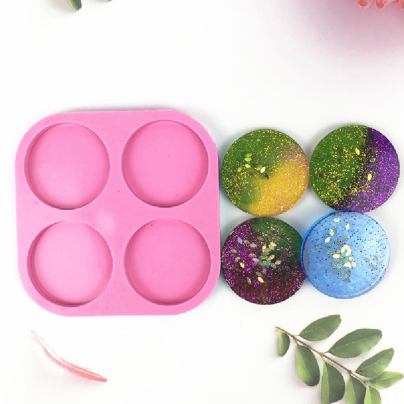 Khuôn Làm Giá Đỡ Điện Thoại Hình Tròn Bằng Silicon Resin Tiện Dụng Diy