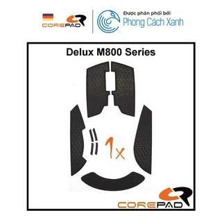 Bộ grip tape Corepad Soft Grips Delux M800 Wireless Series/ Delux M800 Wired Series - Hàng Chính Hãng