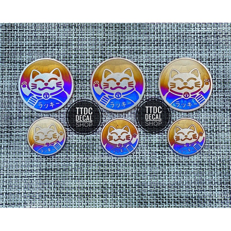 Tem Titan mèo neko size đại dán lốc máy Winner Sonic