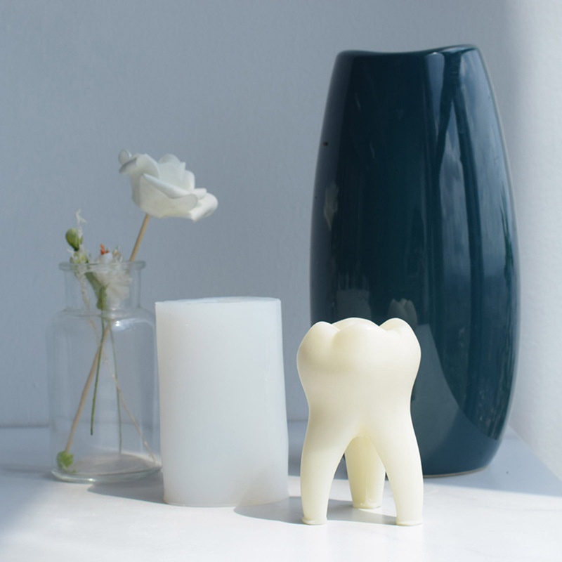 Khuôn Làm Xà Phòng / Nến Handmade Hình Chiếc Răng 3D Bằng Nhựa Resin Độc Đáo DIY