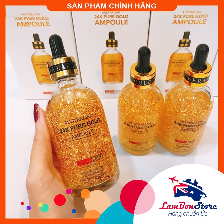 Serum Tinh Chất Vàng 24k Pure Gold Ampoule Thera Lady 100ml (Date mới nhất) - Xuất xứ Úc