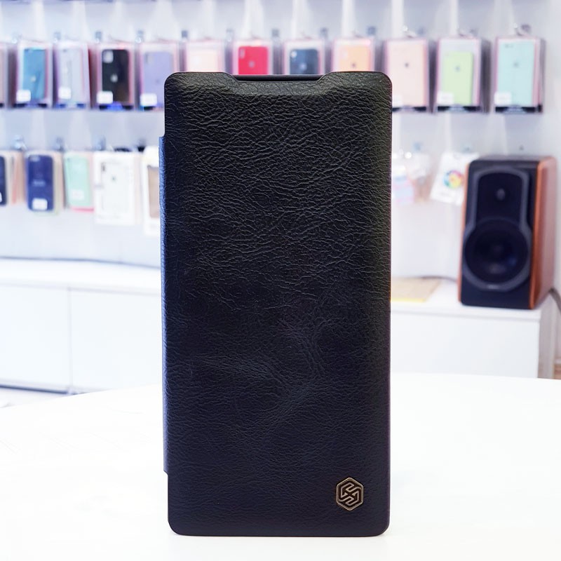 Bao da Samsung Galaxy Note 10, Note 10 PLus Nillkin Qin sang trọng cao cấp có ngăn đựng thẻ - Hàng Chính Hãng