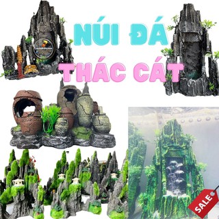 Núi đá | Thác Cát | Hòn non bộ trang trí hồ cá bể cá