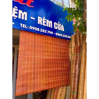 Mành rèm tre trúc mầu đieu che nắng che mưa ngoài trời. Mành tre trúc che Mái Hiên Siêu Mát ( Nhiều KT)