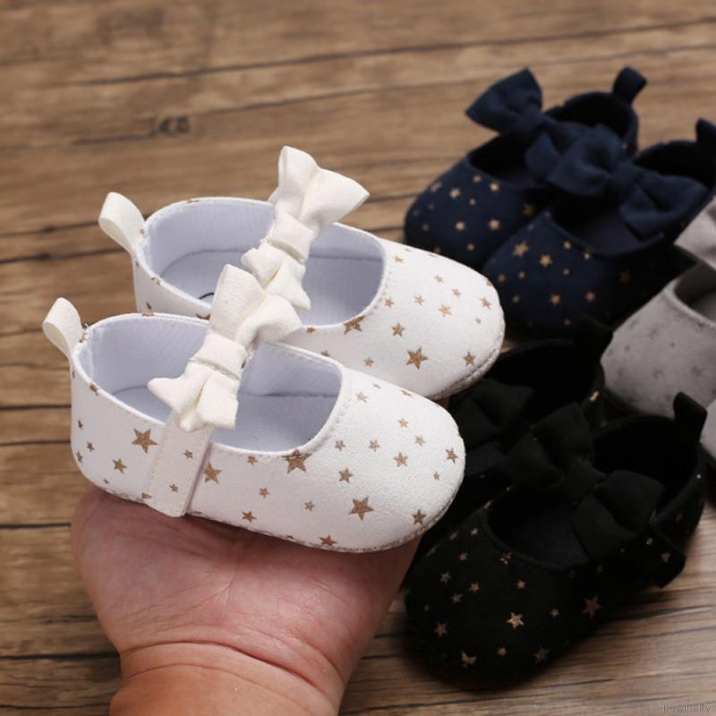 Giày Búp Bê Đính Nơ Chống Trượt Dễ Thương Cho Bé Gái