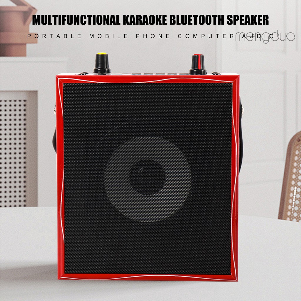Loa Bluetooth Hát Karaoke Mengduo K10 Bằng Gỗ Cho Pc Điện Thoại Laptop