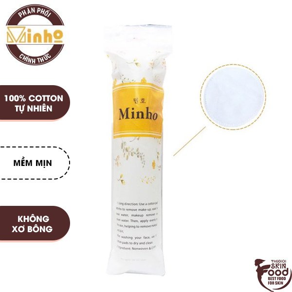 [150 Miếng] Bông Tẩy Trang Cotton Siêu Mềm Minho Cotton Pads