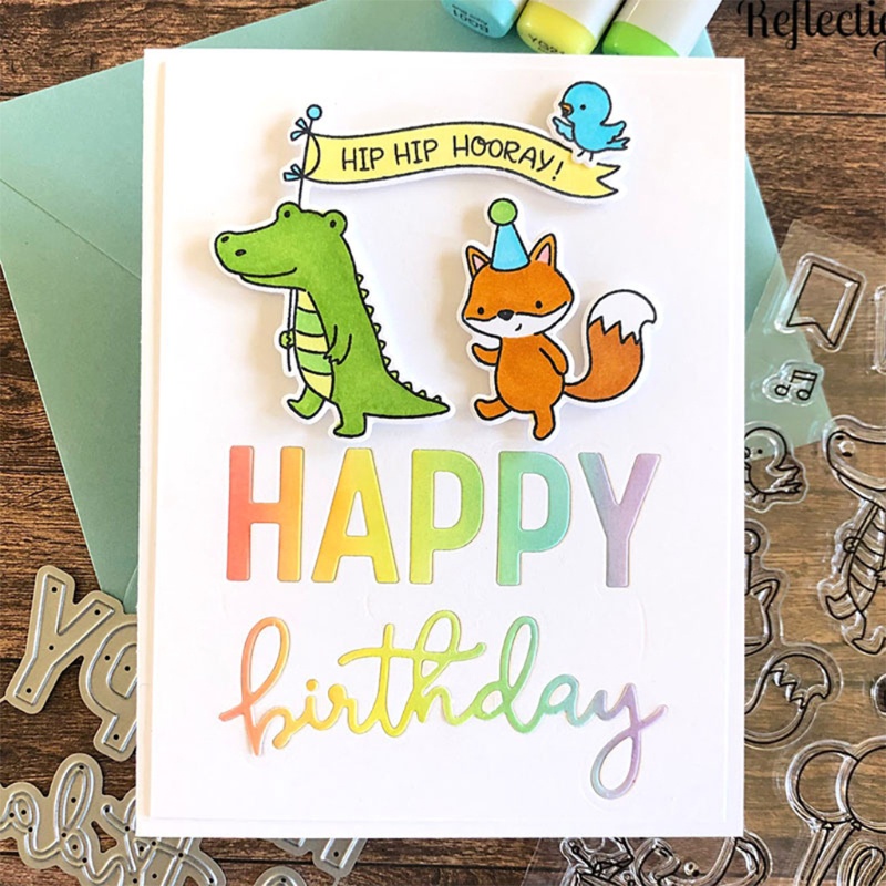 Khuôn Cắt Giấy Kim Loại Họa Tiết Happy Birthday