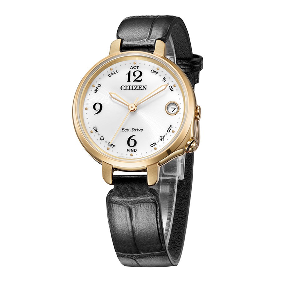 Đồng Hồ Nữ Citizen Kết Nối Bluetooth Dây Da EE4022-16A - Mặt Trắng