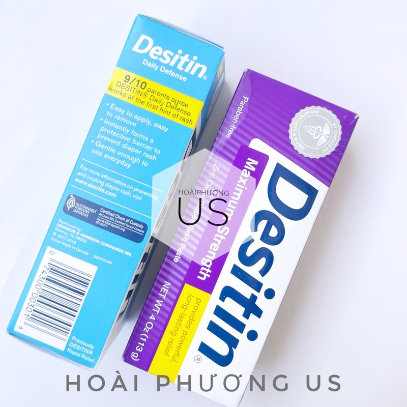 Kem chống hăm cho bé Desitin xanh/tím, hàng Mỹ