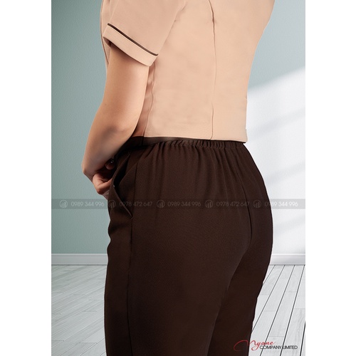 Bộ quần áo tạp vụ nữ màu nâu MYONE_MUB120190
