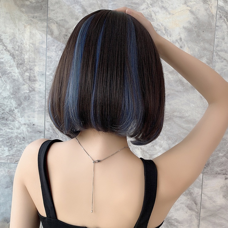 Bộ Tóc Giả Ngắn Mái Ngang Thời Trang Cho Nữ