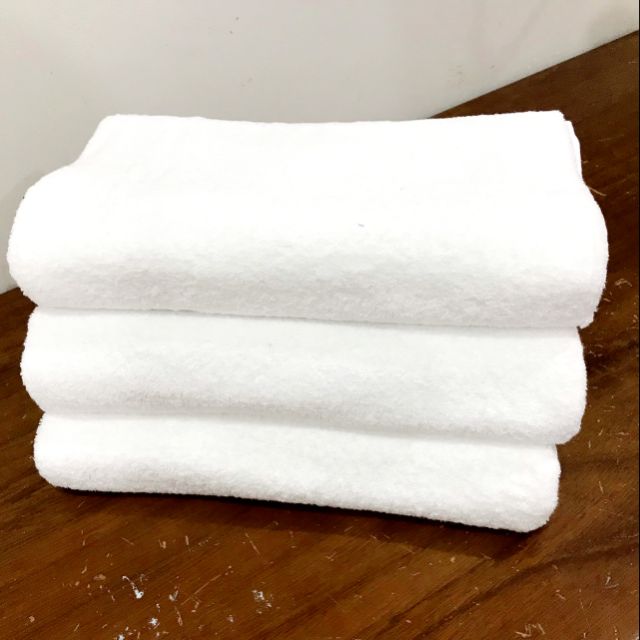 [RẺ VÔ ĐỊCH] Khăn bông tắm khách sạn/ spa/ homestay màu trắng khổ lớn xuất dư 60÷70cm x 120÷140cm(300÷400g) - Sợi cotton