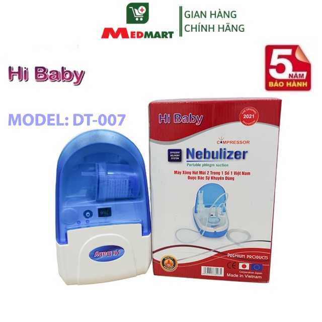 Máy Xông Khí Dung, Xông Mũi Họng Dotha Healthcare Hi Baby DT007, Bảo Hành 5 Năm Chính Hãng - Medmart