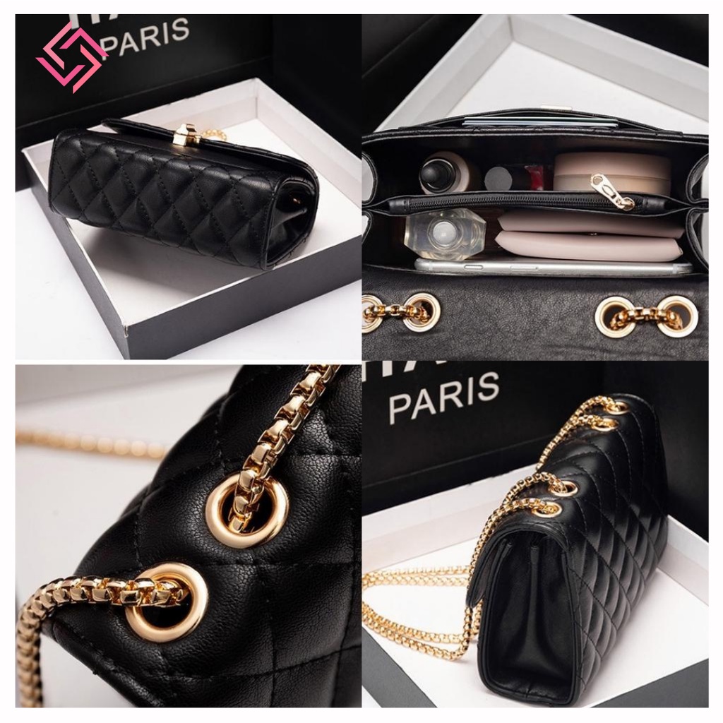 Túi xách nữ đeo chéo da cao cấp khóa y 3 ngăn thời trang LUCIA STORE TXN10