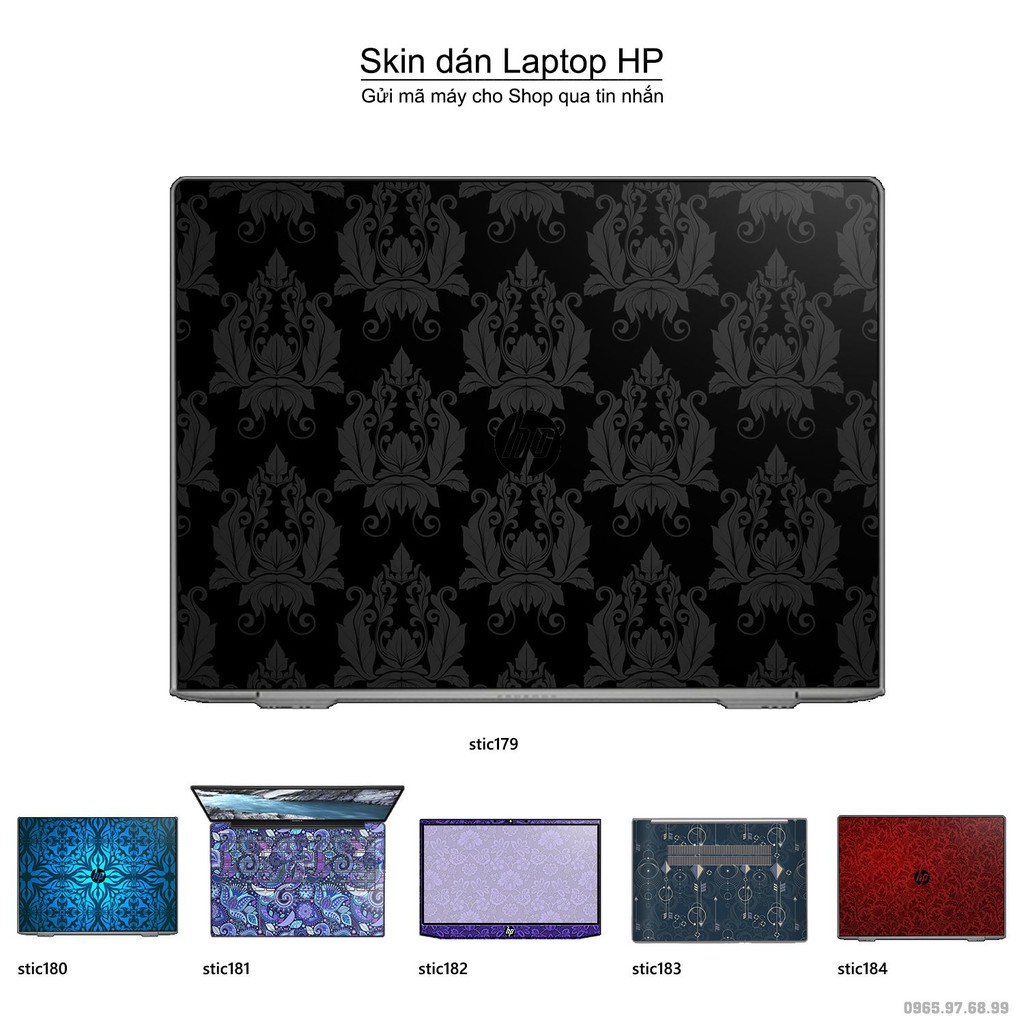 Skin dán Laptop HP in hình Hoa văn sticker _nhiều mẫu 30 (inbox mã máy cho Shop)