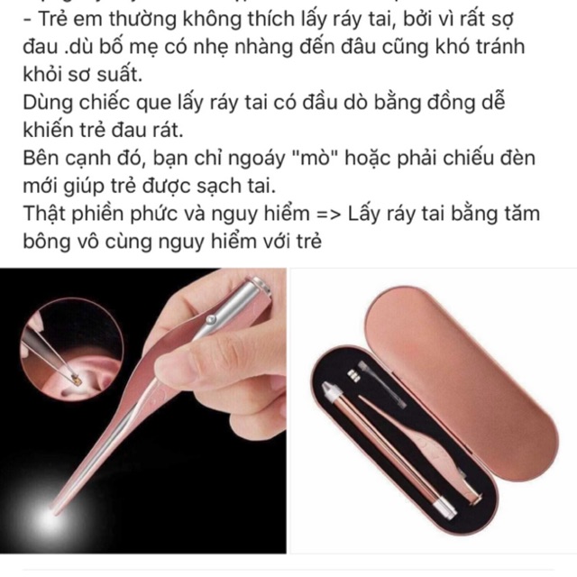 Lấy ráy tai có đèn