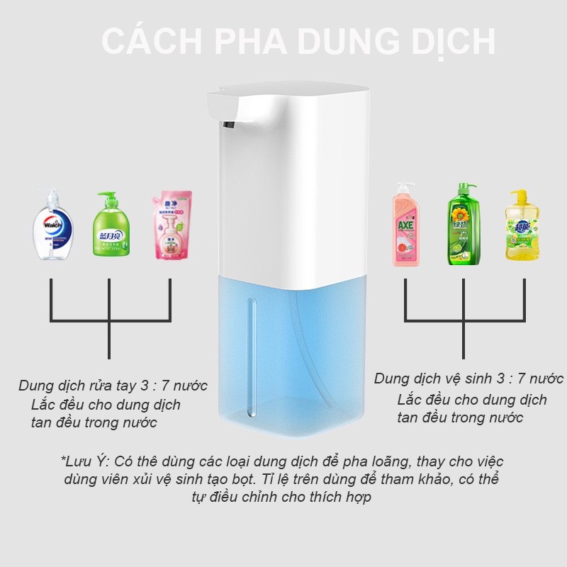 Bình xịt xà phòng rửa tay tạo bọt Cảm Biến Hồng Ngoại- dung tích 350ml