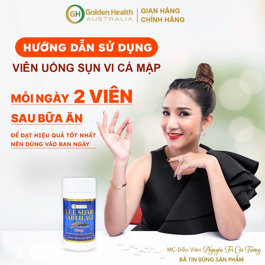 Viên Uống Sụn Vi Cá Mập Golden Health 750mg 100 viên