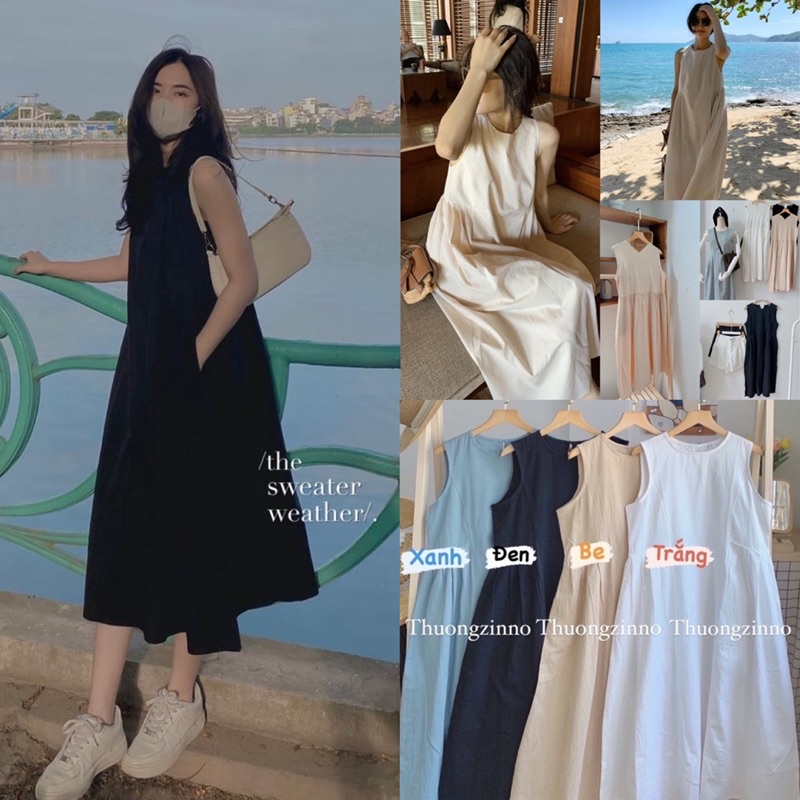 [Ảnh thật/Video] Váy babydoll cute chocopie xinh xắn Vát sát nách xếp li eo tạp độ bồng