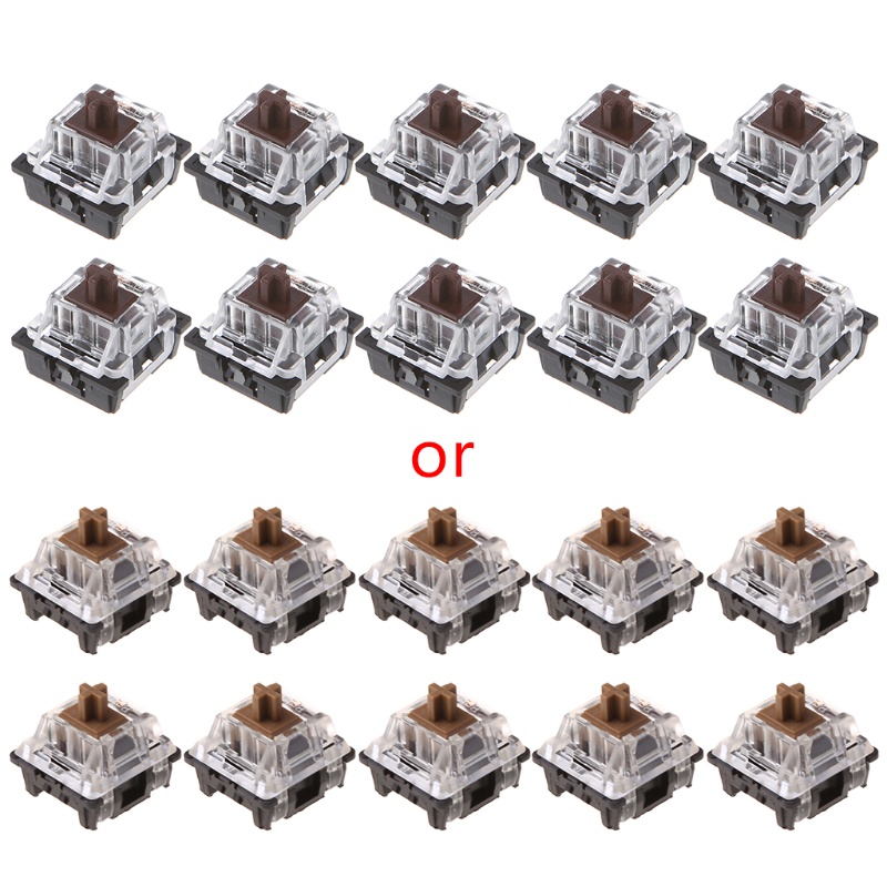 Set 10 Nút Bàn Phím Cơ Màu Nâu Cho Gateron Cherry MX Switches