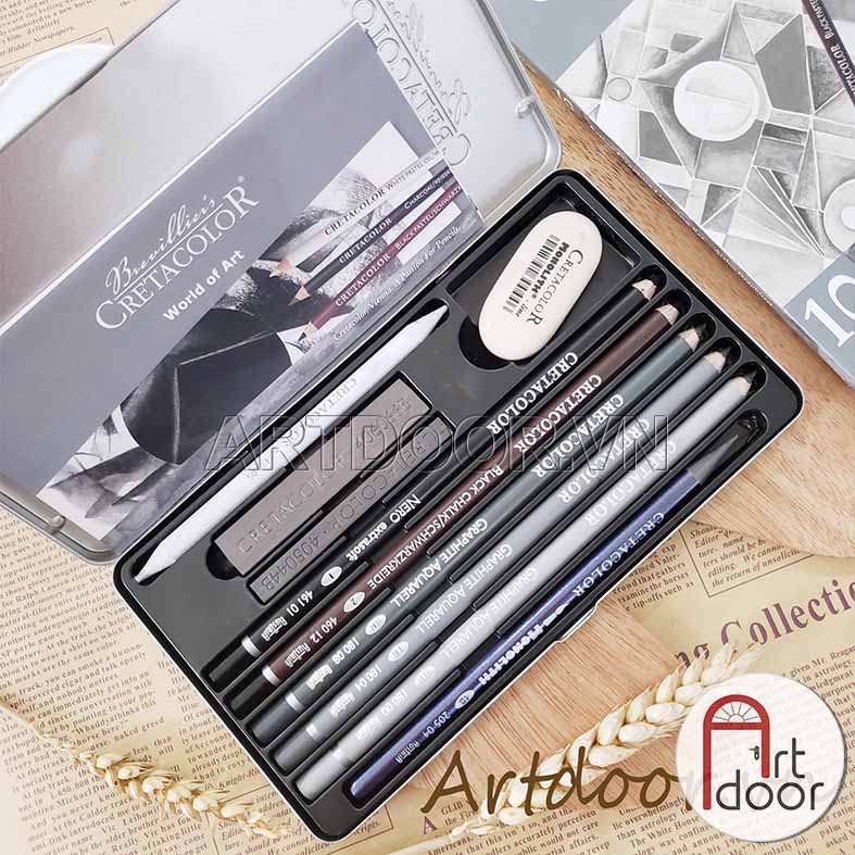 [ARTDOOR] Bộ bút chì cơ bản CRETACOLOR Artino Graphite 10 món (40021)